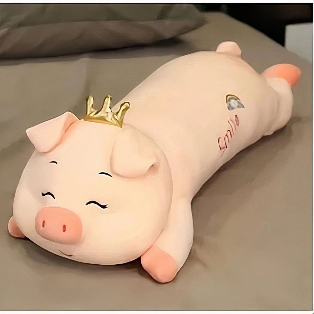 Peluche cochon roi