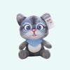 Peluche chat dessin animé gris