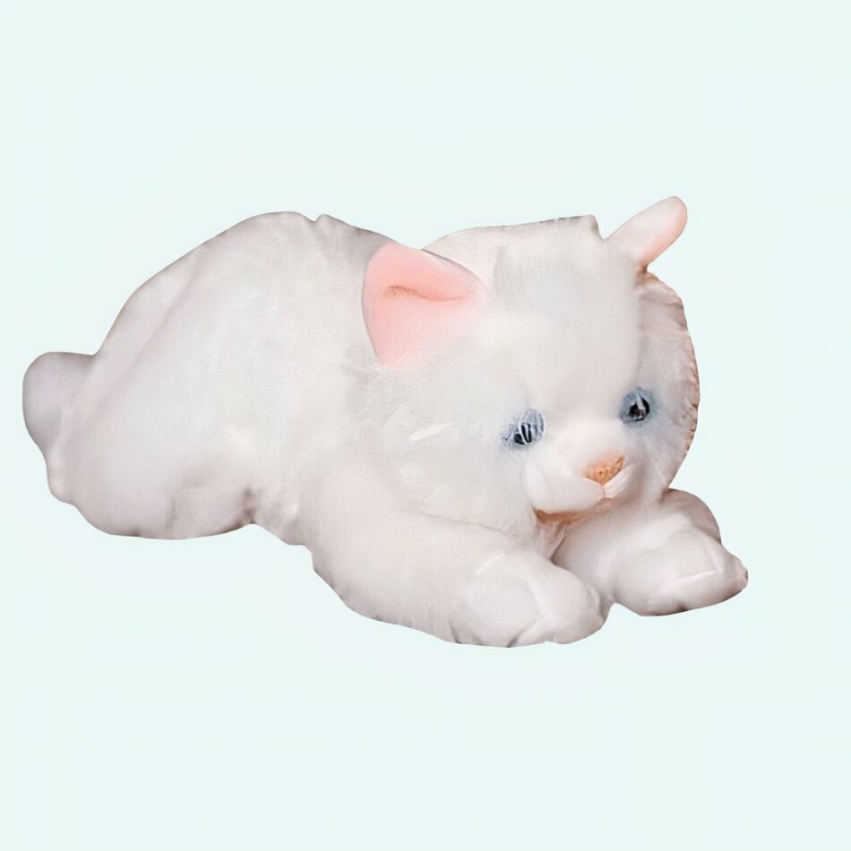 Peluche chaton blanc