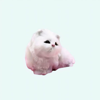 Peluche poupée chat blanc