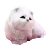 Peluche poupée chat blanc