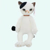Peluche chat blanc mécontent assis