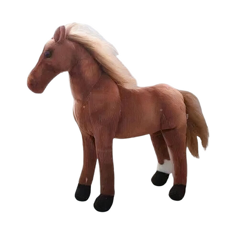 Peluche cheval marron mignon