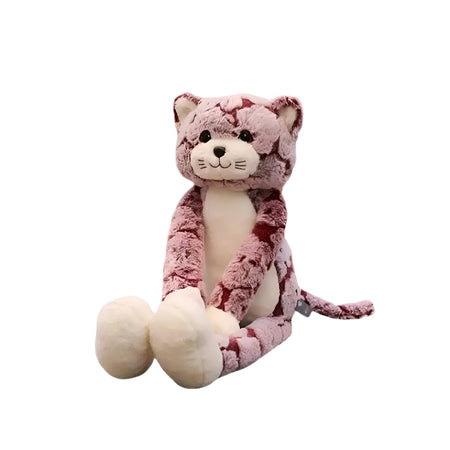 Peluche chat rose aux longues jambes