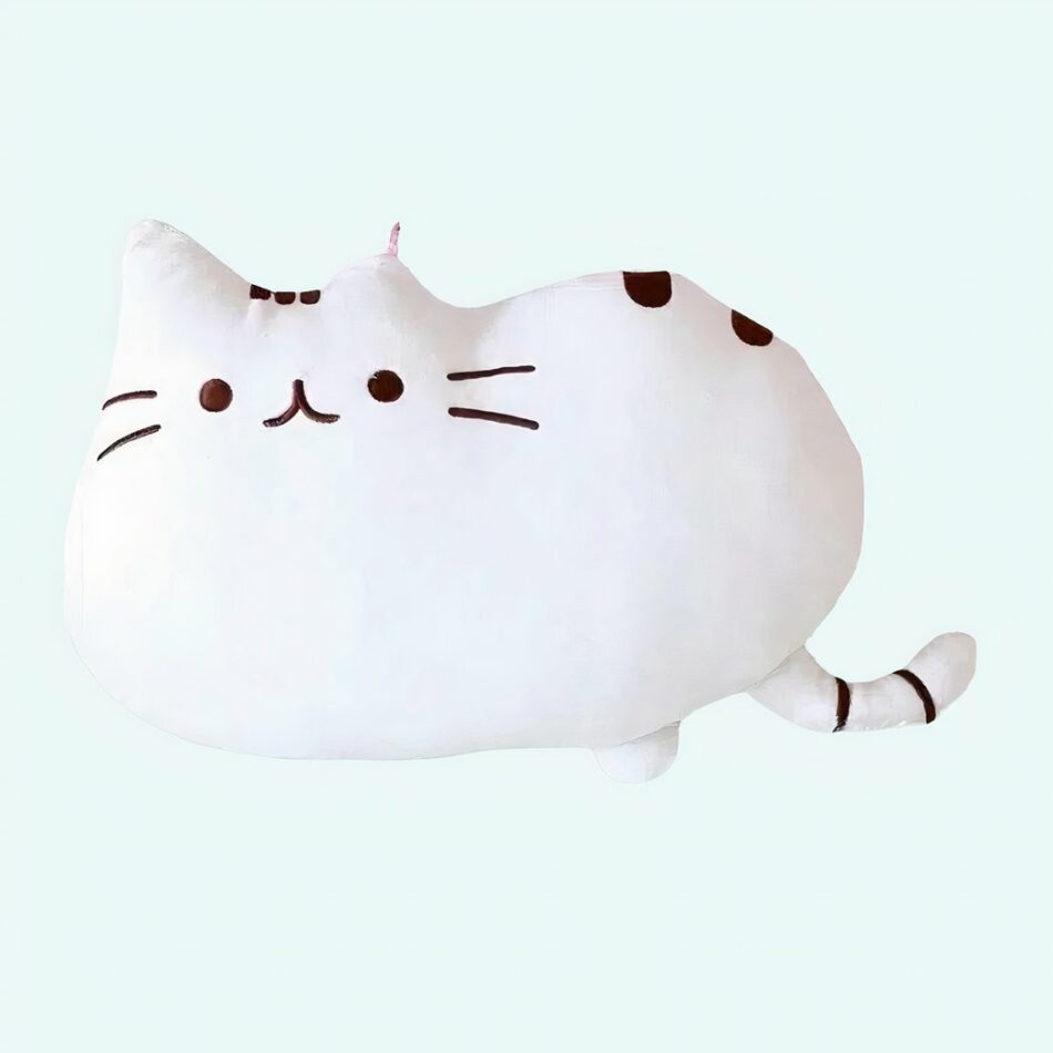 Peluche chat toute mignonne blanche