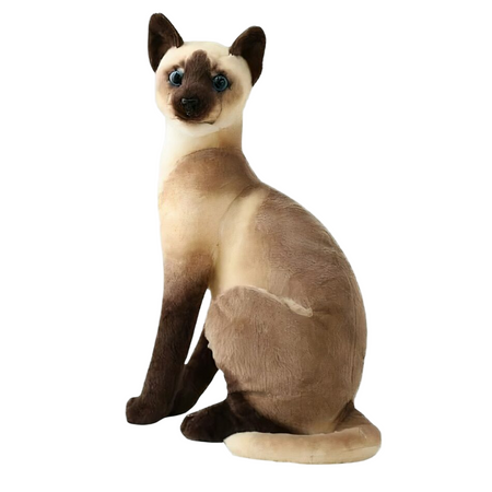 Peluche chat tigré gris