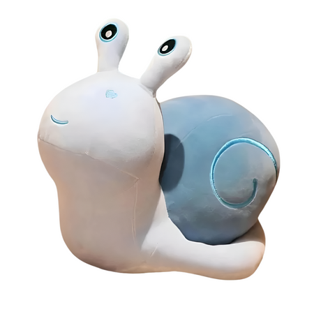 Peluche escargot avec coeur bleu