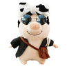 Peluche cochon habillé avec noeud vache