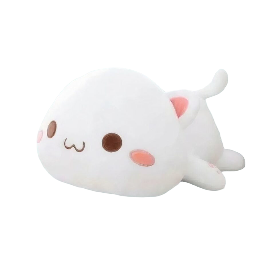 Peluche chat blanc kawaii