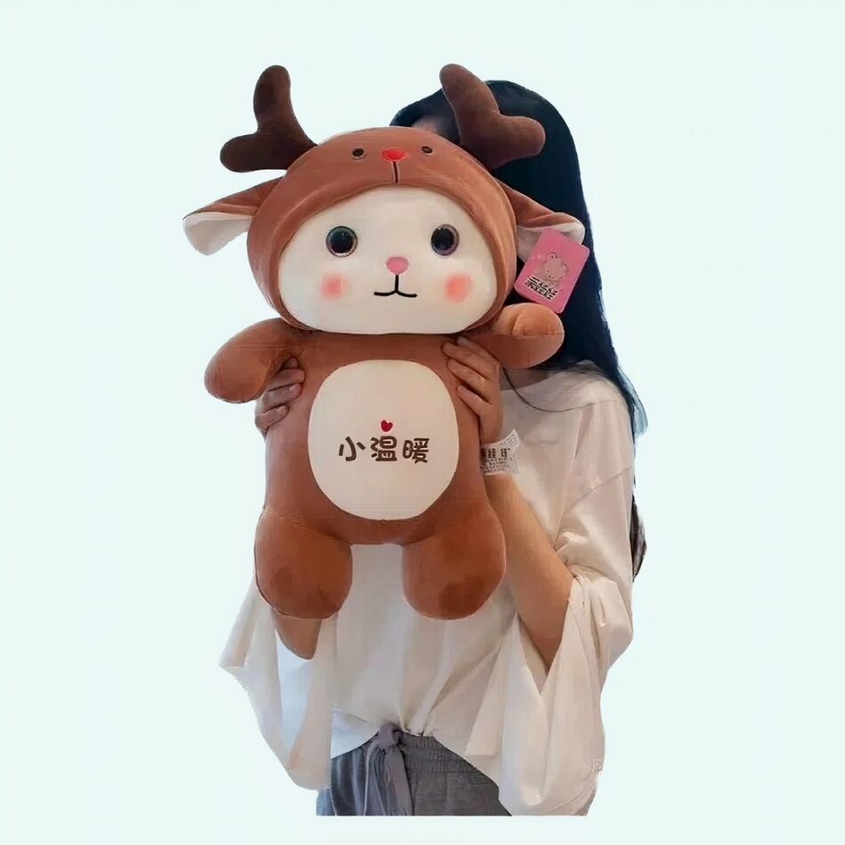 Peluche chat déguisé en Cerf