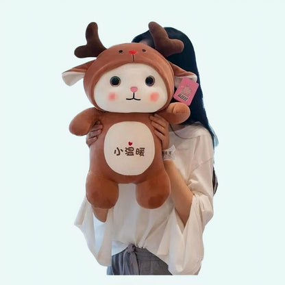 Peluche chat déguisé en Cerf