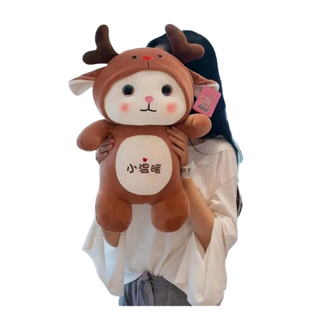 Peluche chat déguisé en Cerf