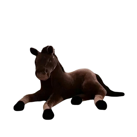 Peluche cheval marron