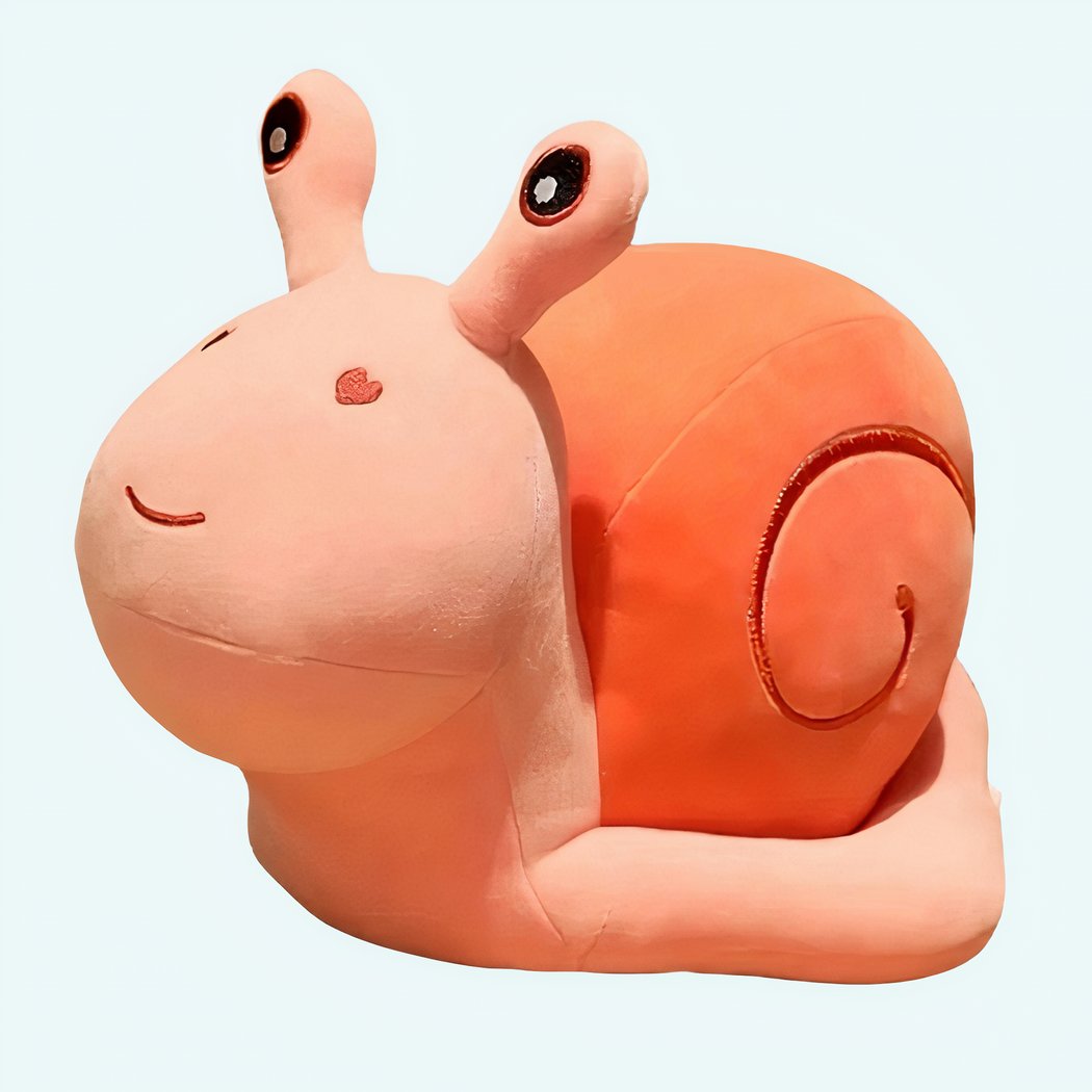 Peluche escargot avec coeur rose