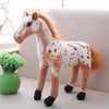Peluche cheval blanc et marron