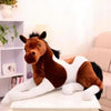 Peluche cheval blanc marron