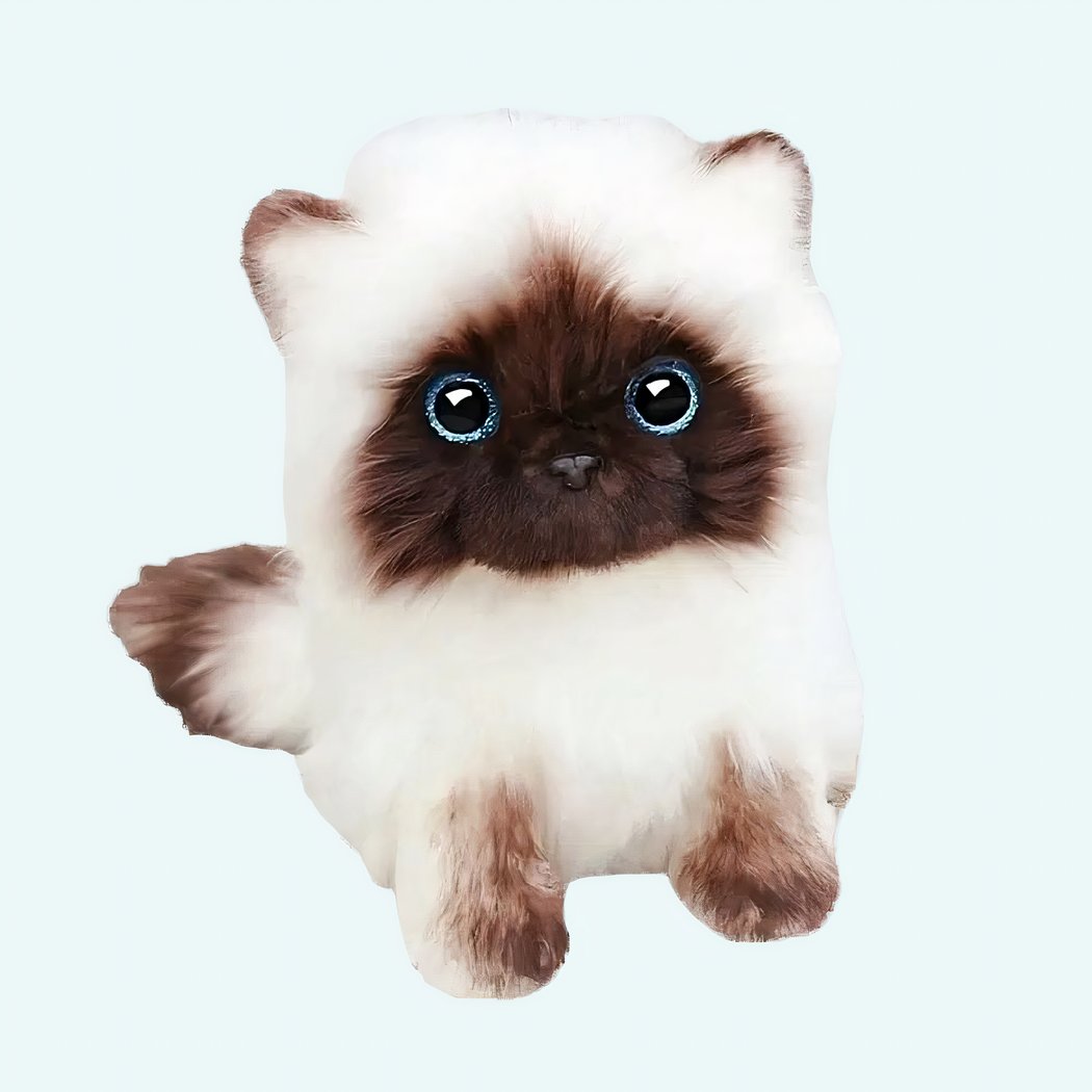 Peluche chaton siamois