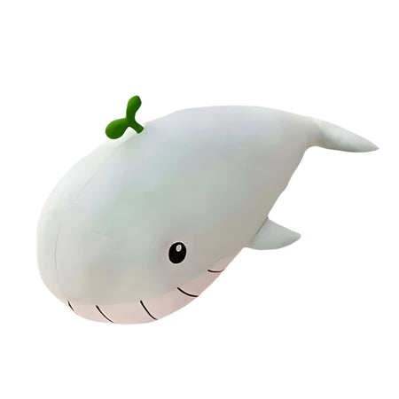 Peluche baleine vert pastel, le plus doux des oreillers
