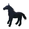 Peluche cheval noir mignon