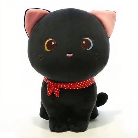 Peluche chaton avec yeux colorés