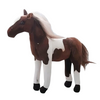 Peluche cheval marron blanc mignon