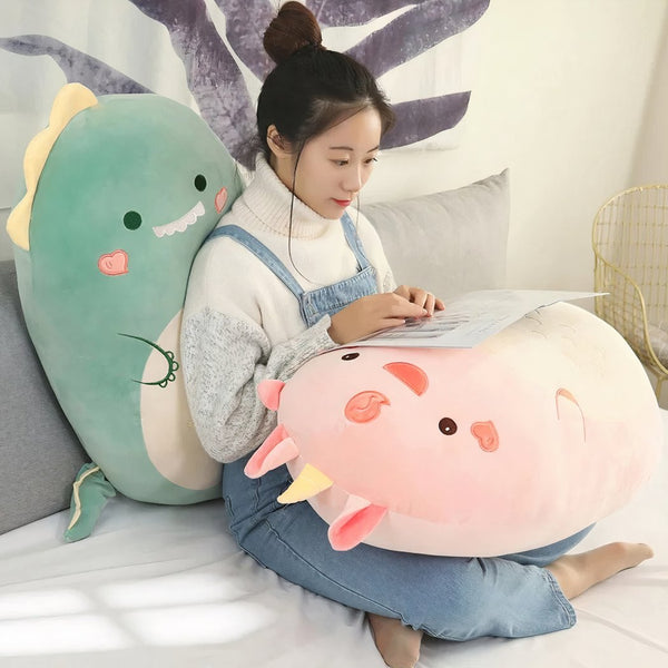 Peluche Squishmallow dinosaure tout doux
