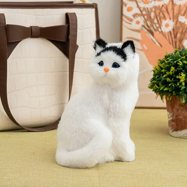 Peluche chat réaliste tout doux