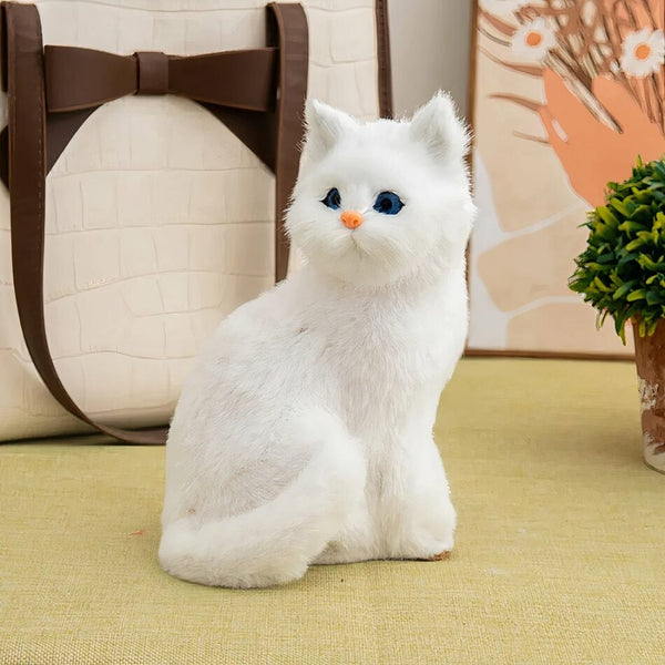 Peluche chat réaliste tout doux