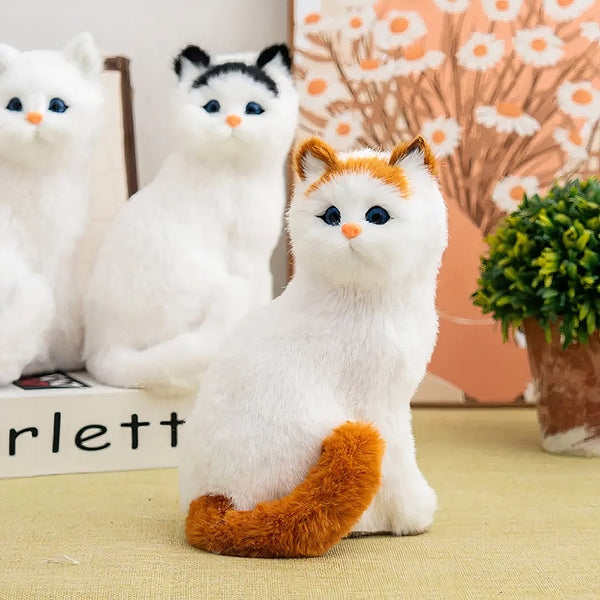 Peluche chat réaliste tout doux