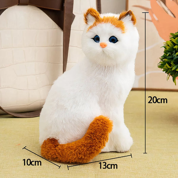Peluche chat réaliste tout doux