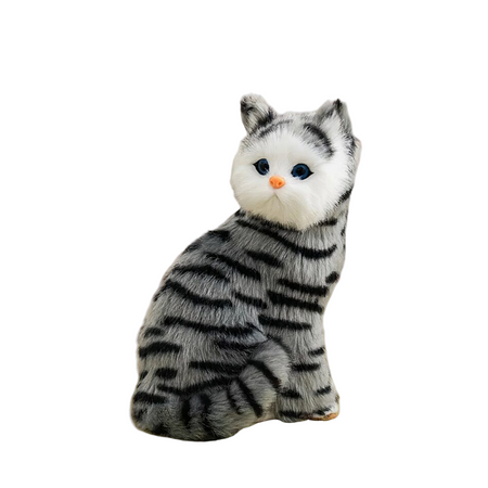 Peluche chat réaliste tout doux