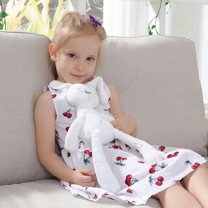 Peluche lapin douce et mignonne blanche ou rose