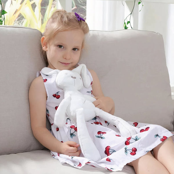 Peluche lapin douce et mignonne blanche ou rose