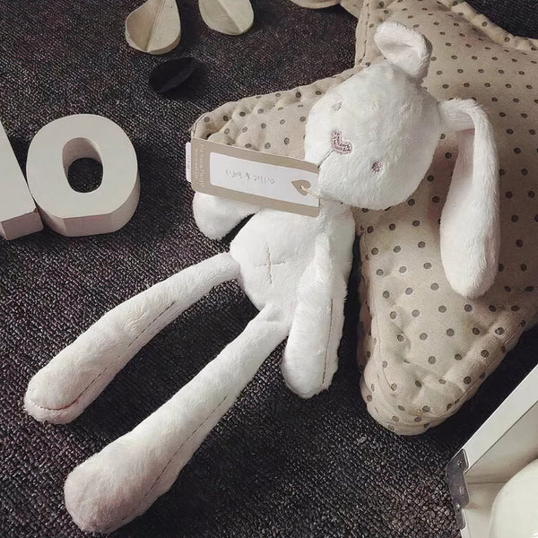 Peluche lapin douce et mignonne blanche ou rose