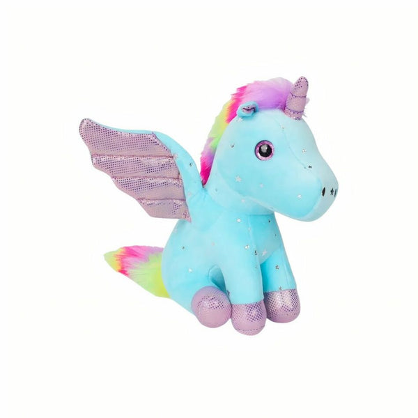 Peluche licorne avec ailes scintillantes