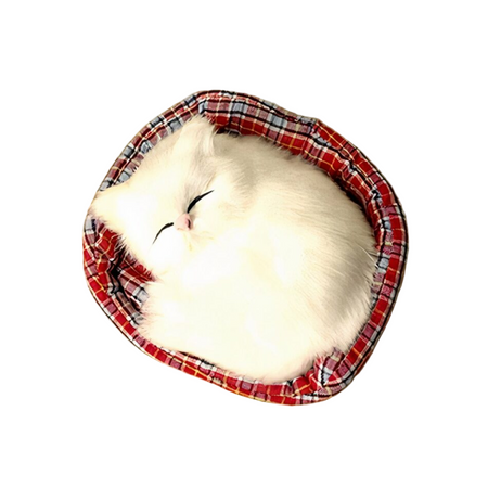 Peluche mini chat endormi