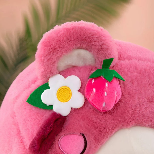 Peluche oreiller ours rose