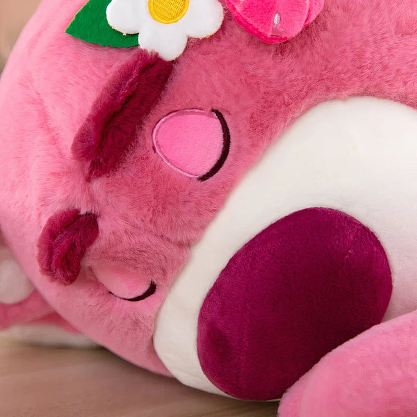 Peluche oreiller ours rose