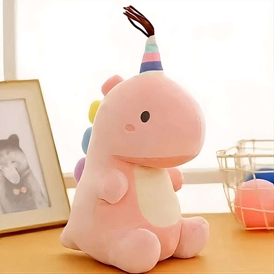 Peluche Dinosaure avec queue colorée