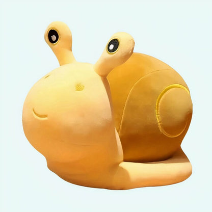 Peluche escargot avec coeur jaune