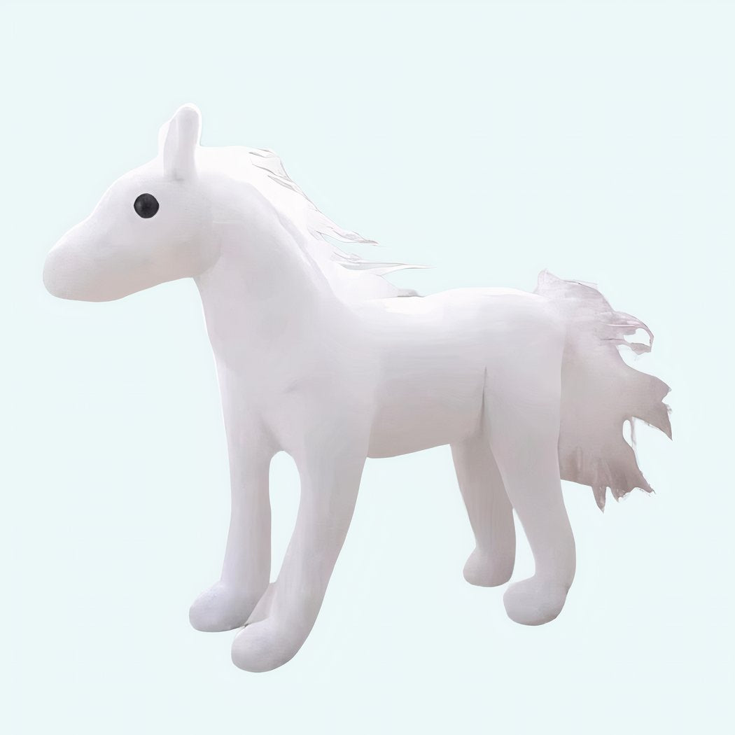 Peluche cheval blanc mignon