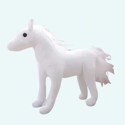 Peluche cheval blanc mignon
