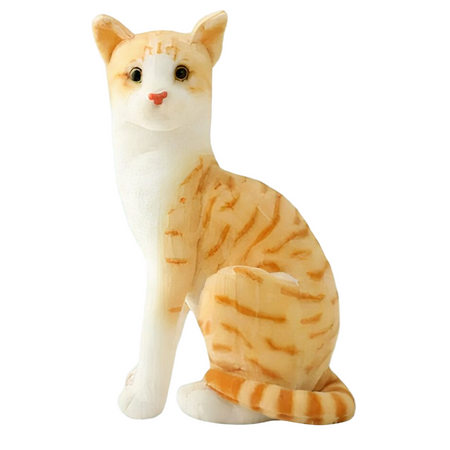 Peluche chat tigré orange