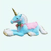 Grande peluche licorne cheval bleu
