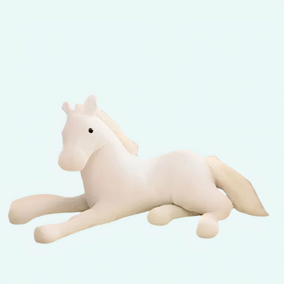 Peluche cheval blanc