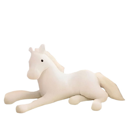 Peluche cheval blanc