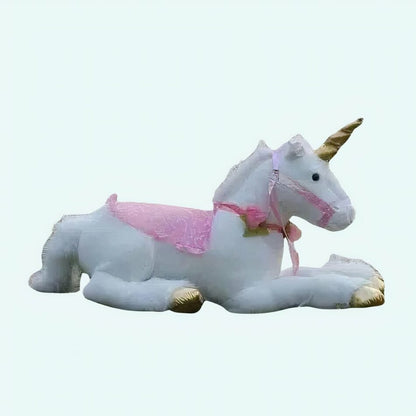 Grande peluche licorne cheval blanc