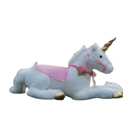 Grande peluche licorne cheval blanc
