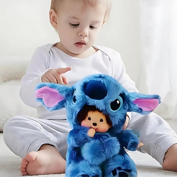 Peluche Stitch avec tête de Monchhichi