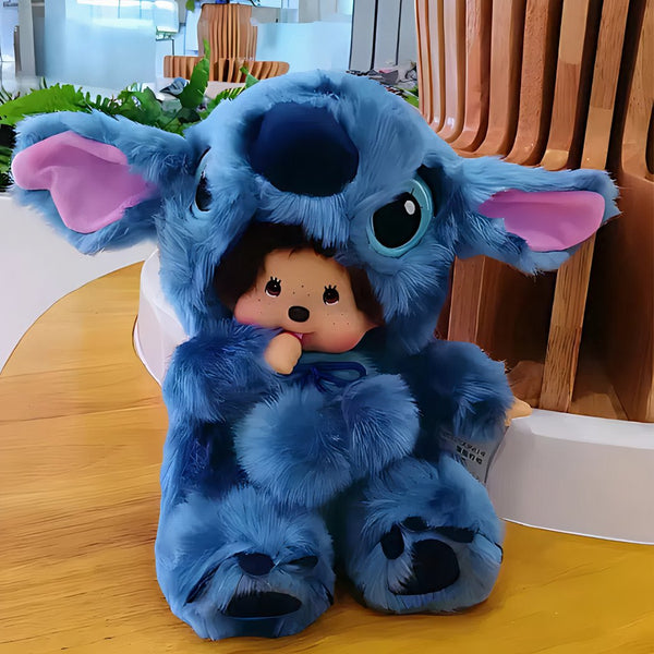 Peluche Stitch avec tête de Monchhichi